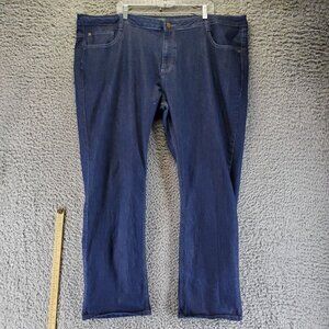 Apparel Collection Jeans Mens 50x32 Blue McDonald's Straight Fit Stretch Denim